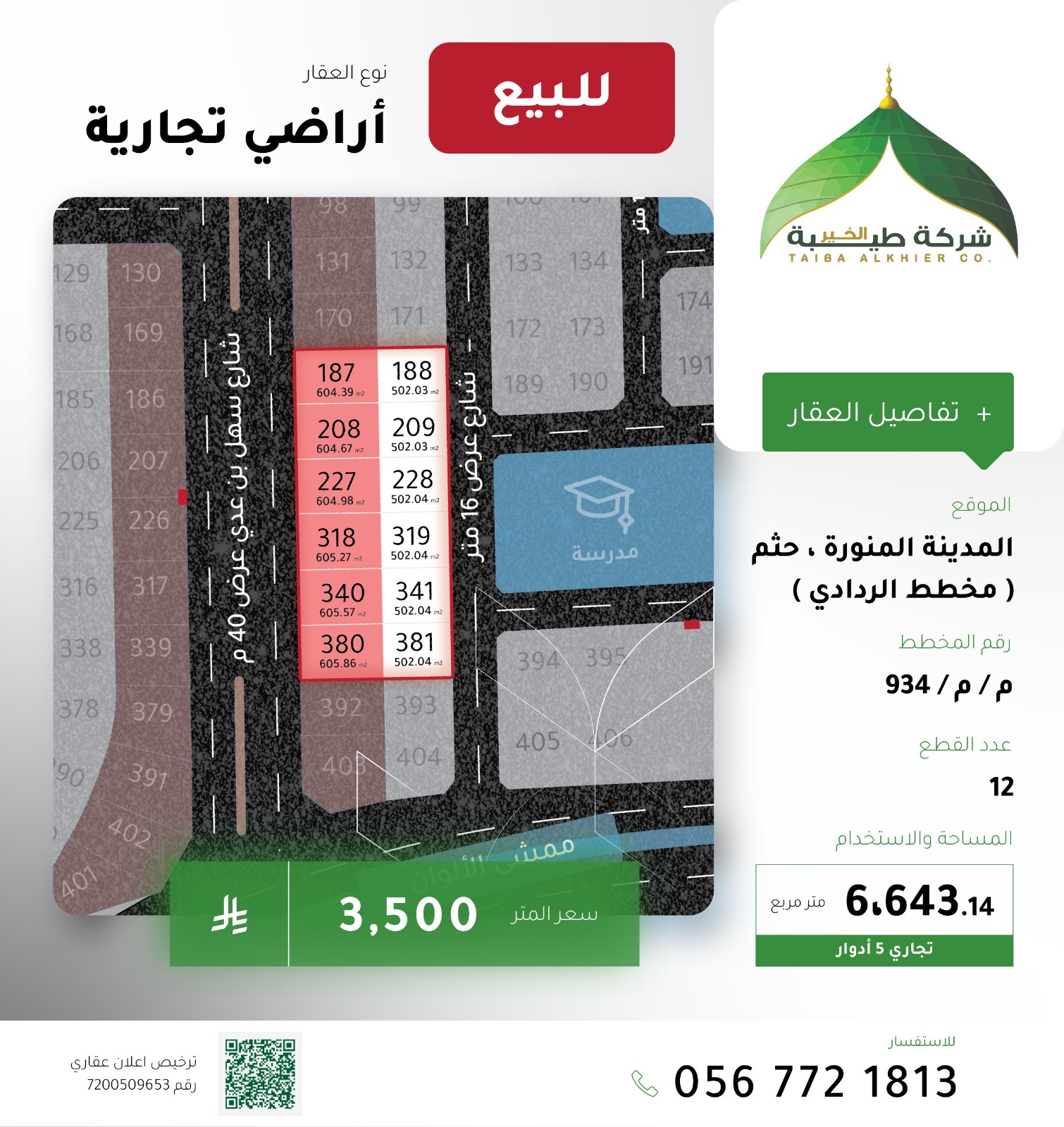 فرصة عقارية استثمارية داخل حد الحرم